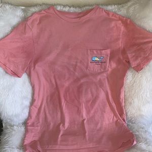 Vineyard Vines pink pocketed Florida tshirt
